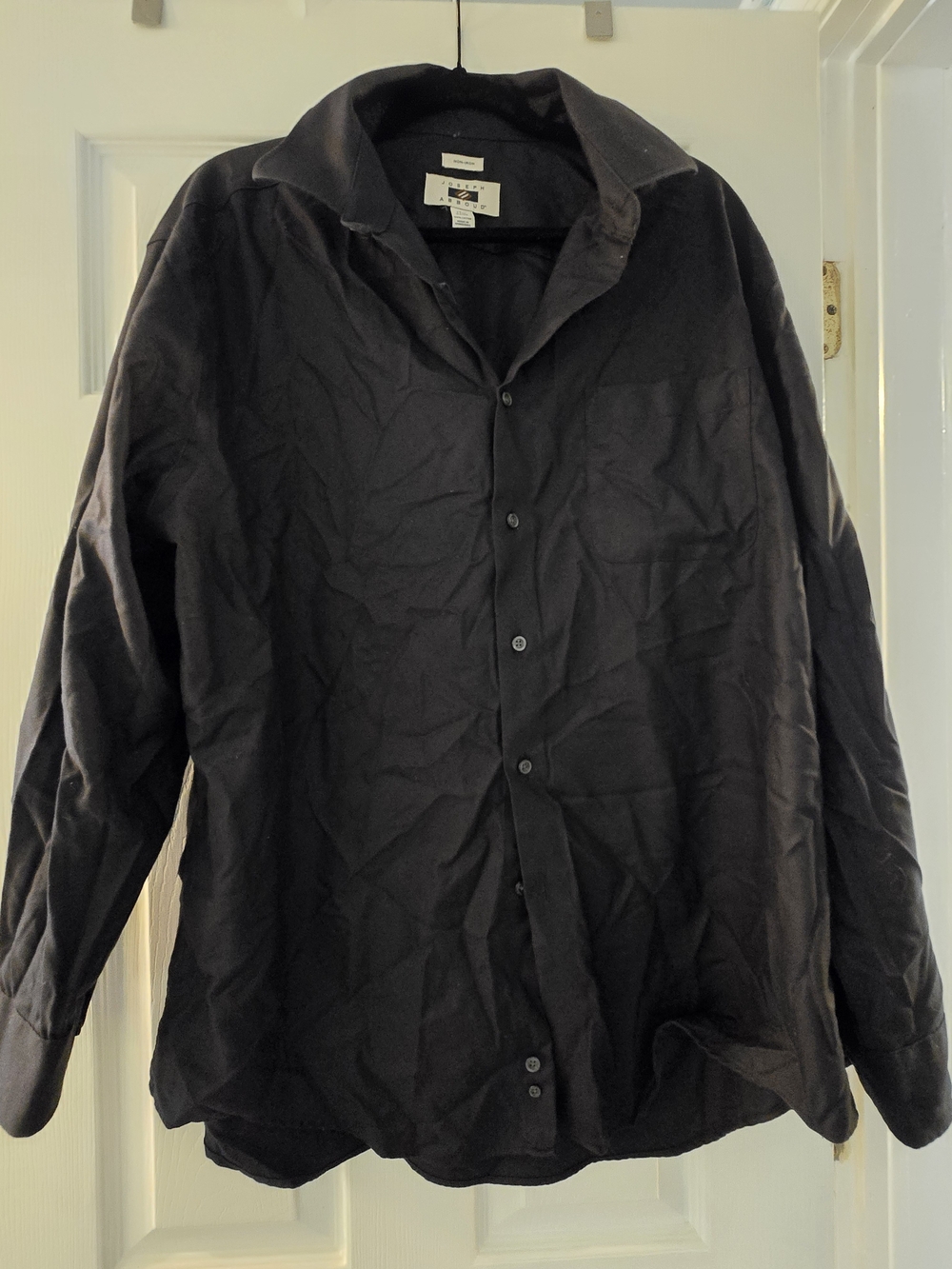 Joseph Abboud Black Lightweight Button-Up Shirt Jacket